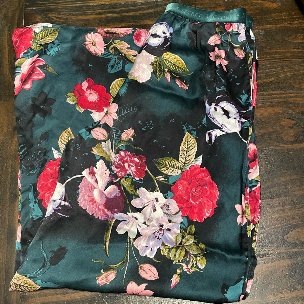 Victoria's Secret Floral Satin Pajama pants